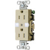 Hubbell 15 Amp 125 Volt Grounding Decorator Standard Outlet (Ivory)