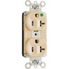 Legrand Plugtail 20 Amp Single Pole Hospital-Grade Duplex Outlet (Ivory)