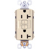 Legrand Plugtail 20 Amp Single Pole Gfci Duplex Receptacle, Self Test, Ivory