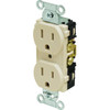Hubbell 15 Amp 125 Volt Commercial Self-Grounding Straight Blade Duplex Standard Outlet (Ivory)