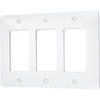 Taymac Masque 3-Gang Plastic Decorator Wall Plate (White)