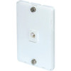 Adamax Wall Phone Jack Wall Plate, White, Package Of 5