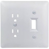 Titan3 2-Gang Decorator/Duplex Plastic Wall Plate, White Textured