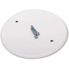 Bell Outdoor Round Closure Plate, 5", Off-White Metal