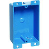 Carlon Old Work Electrical Outlet Box, 1-Gang 8" Cu, Blue Pvc, Flanged Shallow