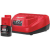 Milwaukee M12 12v 2.0 Ah Lithium-Ion COMPACT Battery And Charger Pack