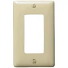 Hubbell 1-Gang Medium Size Decorator Wall Plate, Ivory