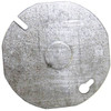 Raco 3-1/2" W Steel Metallic Round Cover,  1/2" Ko In Center