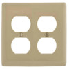 Hubbell 2-Gang Medium Size Duplex Wall Plate Ivory