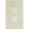 Titan3 1-Gang Decorator/Rocker Plastic Wall Plate, Ivory, Smooth