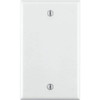 Leviton 1-Gang Standard Size Blank Wallplate Thermoplastic Nylon Box Mount (White)