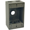 Bell N3r Eletrical Box, 1-Gang, Weatherproof, 5 Outlets, 1/2", 2 Closure Plugs, Aluminum