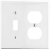 Hubbell 2-Gang Mid-Sized Combination Nylon Wall Plate (25-Pack) (White)