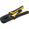 Klein Tools Ratcheting Data Cable Crimper/Stripper/Cutter