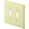 Titan3 2-Gang Jumbo Metal Toggle Wall Plate (10-Pack) (Ivory)