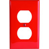 Hubbell 1-Gang Standard Receptacle Wall Plate (1-Pack) (Red)