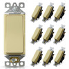 Maintenance Warehouse 15 Amp 3-Way Rocker Light Switch In Ivory 10-Pack