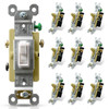 Maintenance Warehouse 15 Amp 3-Way Quiet Toggle Light Switch In Ivory 10-Pack