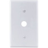 Titan3 White Smooth 1-Gang Coaxial Standard Metal Wall Plate