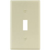 Titan3 Ivory Smooth 1-Gang Toggle Standard Metal Wall Plate