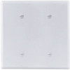 Titan3 White Smooth 2-Gang Blank Standard Metal Wall Plate
