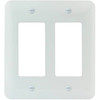 Titan3 White Smooth 2-Gang Rocker Princess Metal Wall Plate, Package Of 10