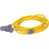 Prime Wire & Cable 25ft 12/3 Sjtw Jobsite 3-Outlet Extension Cord (Yellow)