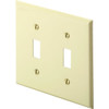 Hubbell 2-Gang Polycarbonate Toggle Wall Plate (25-Pack) (Ivory)