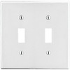 Hubbell 2-Gang Polycarbonate Thermoplastic Wall Plate (25-Pack) (White)
