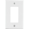 Hubbell 1-Gang Polycarbonate Decorator Thermoplastic Wall Plate (25-Pack) (White)