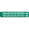 Brady Green Snap-On Pipe Marker "Chilled Water Return" Fits Pipe OD 4 To 6"