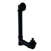 Westbrass Illusionary Overflow 12in. And 4in. Sch. 40 Abs Bath Waste Matte Black
