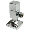 Westbrass Angle Stop, Quibic 1/4-Turn Ceramic Disc, 1/2 In. Polished Nickel