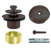 Westbrass Twist And Close Universal Tub Trim One-Hole Faceplate, Rubbed Bronze