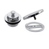 Westbrass Twist And Close Universal Tub Trim, Polished Chrome