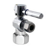 Westbrass Angle Stop, 1/2 In. Ips X 3/8 In. Od-1/4-Turn Lever Handle, Chrome