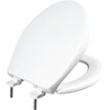 Bemis Whisper-Close Stay-Tite Duraguard Round Plastic Closed Front Toilet Seat In White