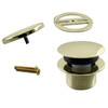 Westbrass Illusionary Mushroom Tip-Toe Trim Set, Polished Brass