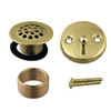 Westbrass Trip Lever Drain Kit Two-Hole Faceplate, Polished Brass
