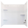 El Mustee Topaz 30 In. X 60 In. 3-Piece Direct To Stud Tub Surround In White