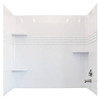 El Mustee Topaz 32 In. X 60 In. 3-Piece Direct To Stud Tub Surround In White