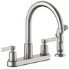 Seasons Westwind Double-Handle Kitchen Faucet With Side Sprayer, Stainless Steel
