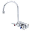T & S Workboard Mixing Faucet, 2.2 Gpm, 4" Center, Wall-Mount, Polished Chrome
