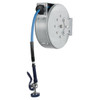 T & S Hose Reel, Enclosed, Epoxy Coated Steel, 3/8"Id X 30' Hose, Spray Valve