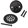 Westbrass Trip Lever Trim Set With 2-Hole Faceplate In Matte Black