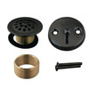 Westbrass Trip Lever Drain Kit And Bath Shoe With Adapter In Matte Black