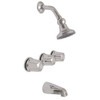 Gerber Classic 3-Handle 1-Spray Tub And Shower Trim Kit In Chrome Valve Included