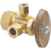 Brasscraft 1/2 In. Nominal Compression Inlet X 3/8 In. O.d. Compression X 1/4 In. O.d. Compression Dual Outlet Multi-Turn Valve
