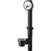 Gerber Classics 1-1/2 In Black Abs Pipe Bath Waste And Overflow Drain In Chrome