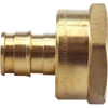 Apollo PEX-A Barb FNPT Reducing Female Adapter, 1/2" X 3/4", Brass